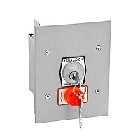 Flush Mount Keyswitch w/Stop | Momentary